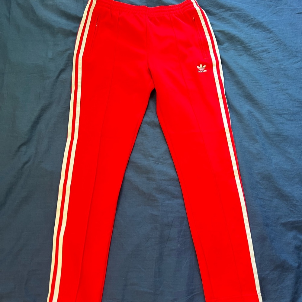 Woman’s Adidas Red Track Sweatpants
